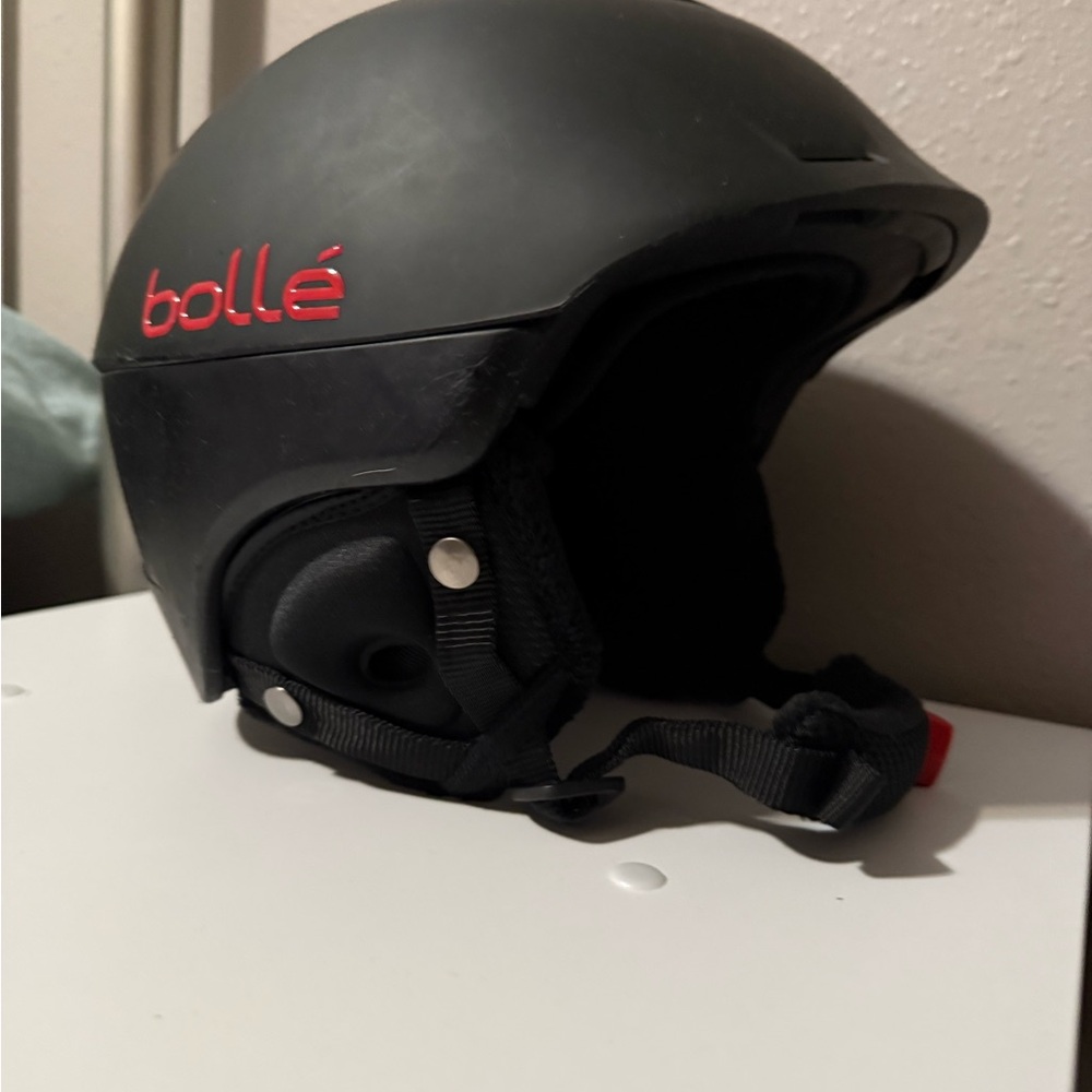 Bolle Black Helmet with Red Logo